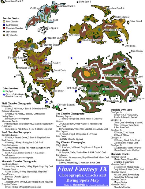 ff9 chocograph map.